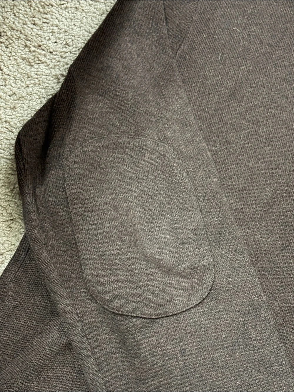 Lands' End Men's Dark Brown Half-Zip Sweater (399)
